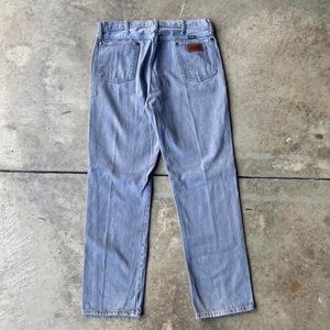 Vintage 80s Wrangler made in USA denim grey jeans 100% cotton